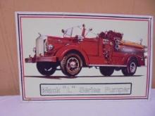 Metal Mack "L"Series Pumper Fire Truck Sign