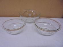 3pc Pyrex Glass Mixing Bowl
