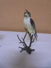 Royal Worcester Birds of Prey Peregrine Falcon on Metal Tree Figure