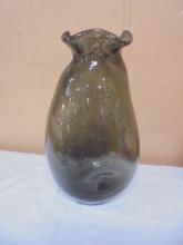 Beautiful Smoke Glass Art Glass Vase