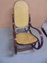 Beautiful Bentwood Cane Back & Bottom Rocker
