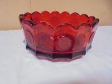 Fostoria Ruby Coin Glass Bowl