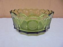 Fostoria Green Coin Glass Bowl