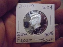 2009 Silver Gem Proof Kennedy Half Dollar