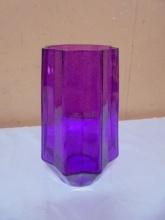 Beautiful Purple Art Glass Vase