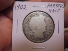 1902 Silver Barber Half Dollar