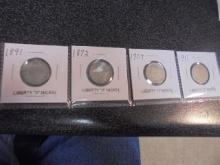 Group of 4 Liberty "V" Nickels