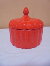 Vintage MCM Ceramic Round Covered Jar