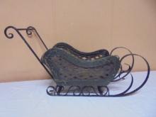 Metal & Wood Decorative Sleigh
