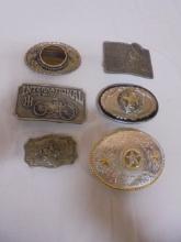 Group of 6 Belt Buckles