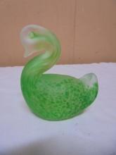 Art Glass Swan Paperwight