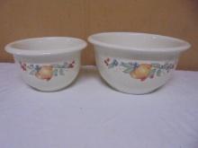 1qt & 2qt Stoneware Corelle Coordinates Mixing Bowls