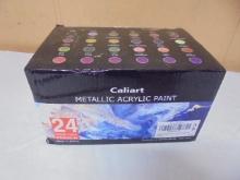 Caliart 24pc Metallic Acrylic Paint Set