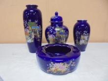 4pc Group of Porcelain Oriental Vases & More