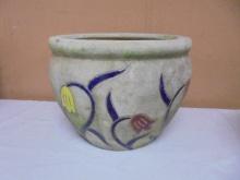 Pottery Planter w/ Tulips