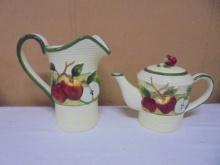 Matching Apple Pitcher & Tea Pot