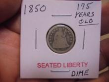 1850 Seated Liberty Dime