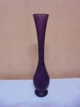 Beautiful Amethyst Matte Swirl Vase