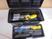 Stanley 16in Hand Carry Tool Box Filled w/ Assored Tools