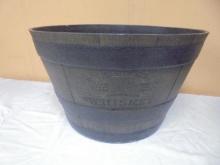 Round Composite Whiskey Barrel Planter