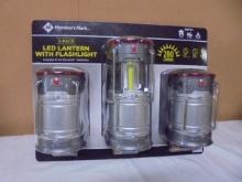Member's Mark 3-Pack LED Lantern w/ Flashlight