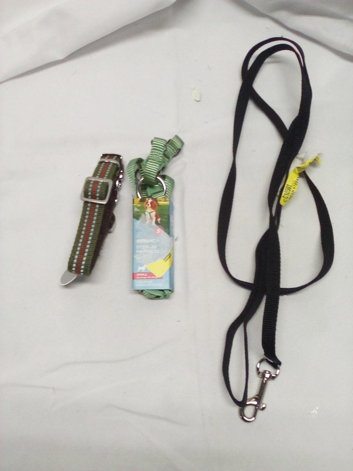 Small Step In Harness/ Small Reflective Collar/ Nylon Leash