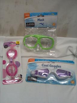 Lot of 3 Assorted Swimming Eyeware