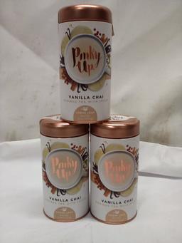 Qty 3 Pinky Up Vanilla Chai Rooibos Tea with Spices Loose Leaf 4oz