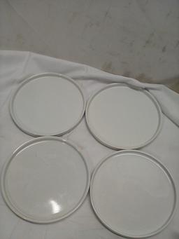 Set of 4 10.5 in plates, dishwasher safe