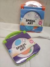 Pair of Assorted Color Geometric Teaching Spiral Drawing Toys for Ages 3+