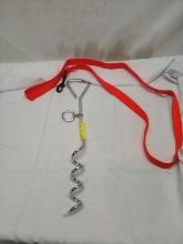 Nylon Dog Leash/ Metal Tie Out 18”
