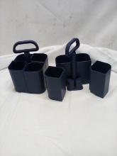 Qty 2 Rotating Removable Container/Organizational Storage with Handle