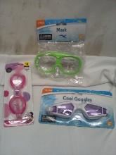 Lot of 3 Assorted Swimming Eyeware