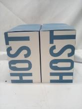 5Pc Host Drink Set- 3 Mini Cubed Ice Trays, 2 Glasses