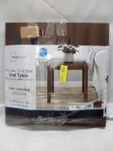 Parsons Collection End Table 20.1” x 20.1” x 17.5” Canyon Walnut Finish