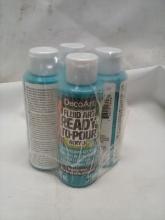 Qty 4 Deco Art  Fluid Art Ready to Pour Acrylic-49 Cotton Avenue