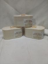 Qty 3 Stackable Storage Containers 7” x 3.5” x 3.5”