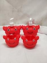 Qty 2 Crab Cups/ Qty 2 Crab Soap Dispenser