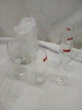 Champagne Flute x3, Wine Glass x3