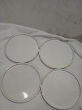 Set of 4 10.5 in plates, dishwasher safe