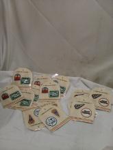 Iron on patches, qty 15, 3 different design sets