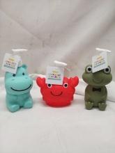 Lot of 3 Assorted Animal Decorative Soap Dispensers