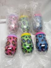 Lot of 6 Assorted Color BLUSH Brand Travel Tumblers