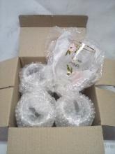 Full Case of 4 Decorative Gold Rimmed “Choose Happy” Stemless Wine Glasses