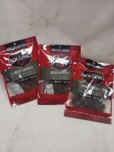 Lot of 3 Jack Links 1.25oz Bags of Peppered Beef Jerky