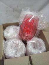 Full Case of 4 BLUSH Brand “Grl Pwr” Stemless Wine Glasses