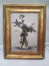 Threshold 11”x14” Gold Brushed Framed Floral Canvas Art
