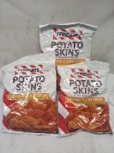 Lot of 3 TGI Fridays Cheddar&Sour Cream Potato Skins 3oz Snack Bags