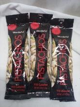 Lot of 3 Sweet Chili Pistachios To-Go Snack Bags