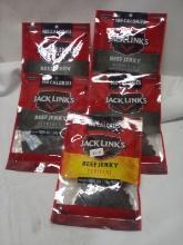 Qty 5 Jack Link’s Beef Jerky- Qty 4 Peppered Qty 1 Teriyaki 1.25oz